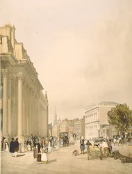 Vista da Junta Comercial, Whitehall de Downing Street, 1842